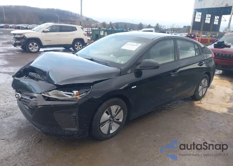 2017 Hyundai Ioniq Hybrid Blue из США, поврежденный, VIN KMHC65LC9HU047137